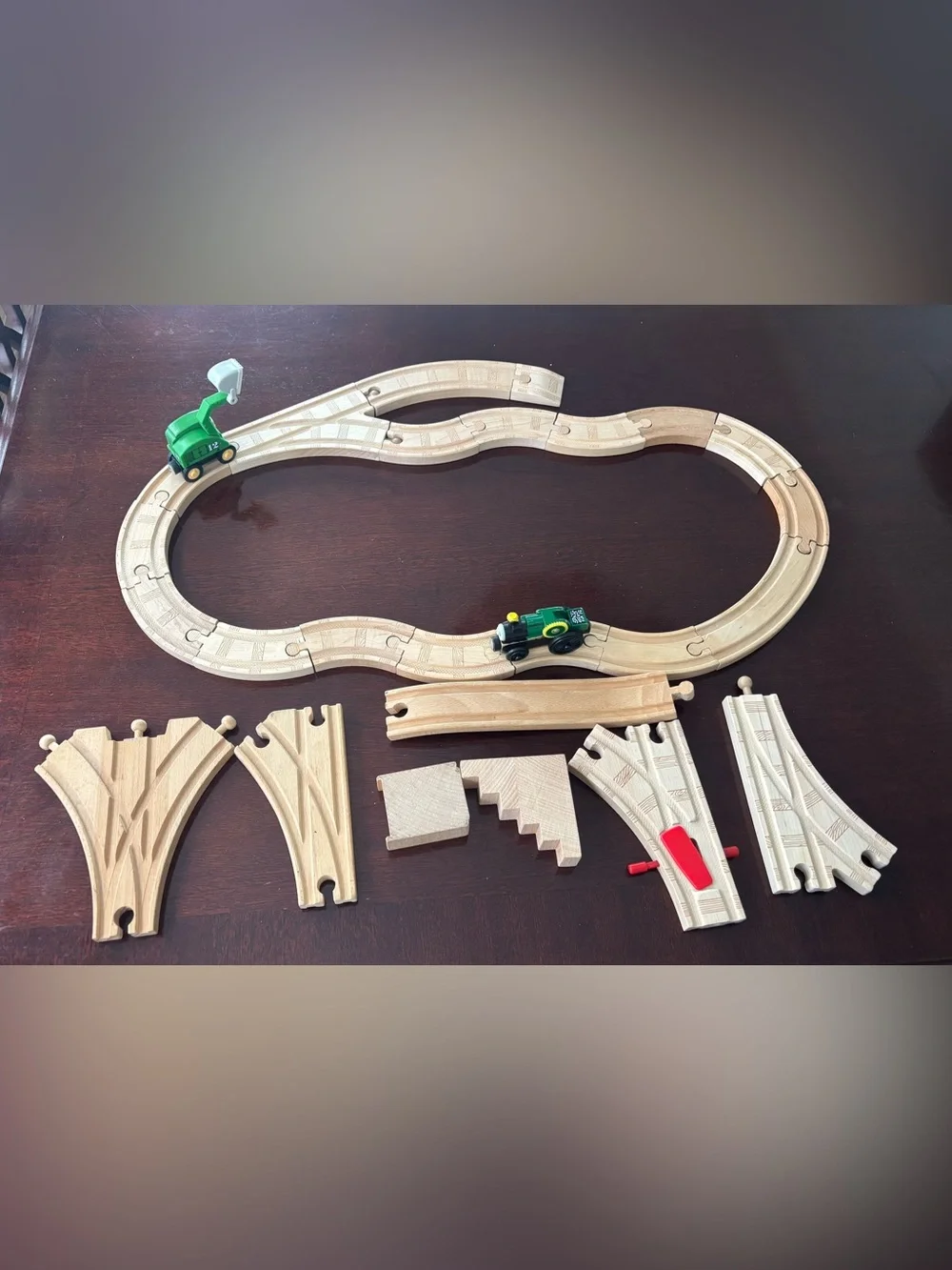 Thomas & Friends Wooden Railway Track Lot 27 Pc w/ Trevor & Alfie